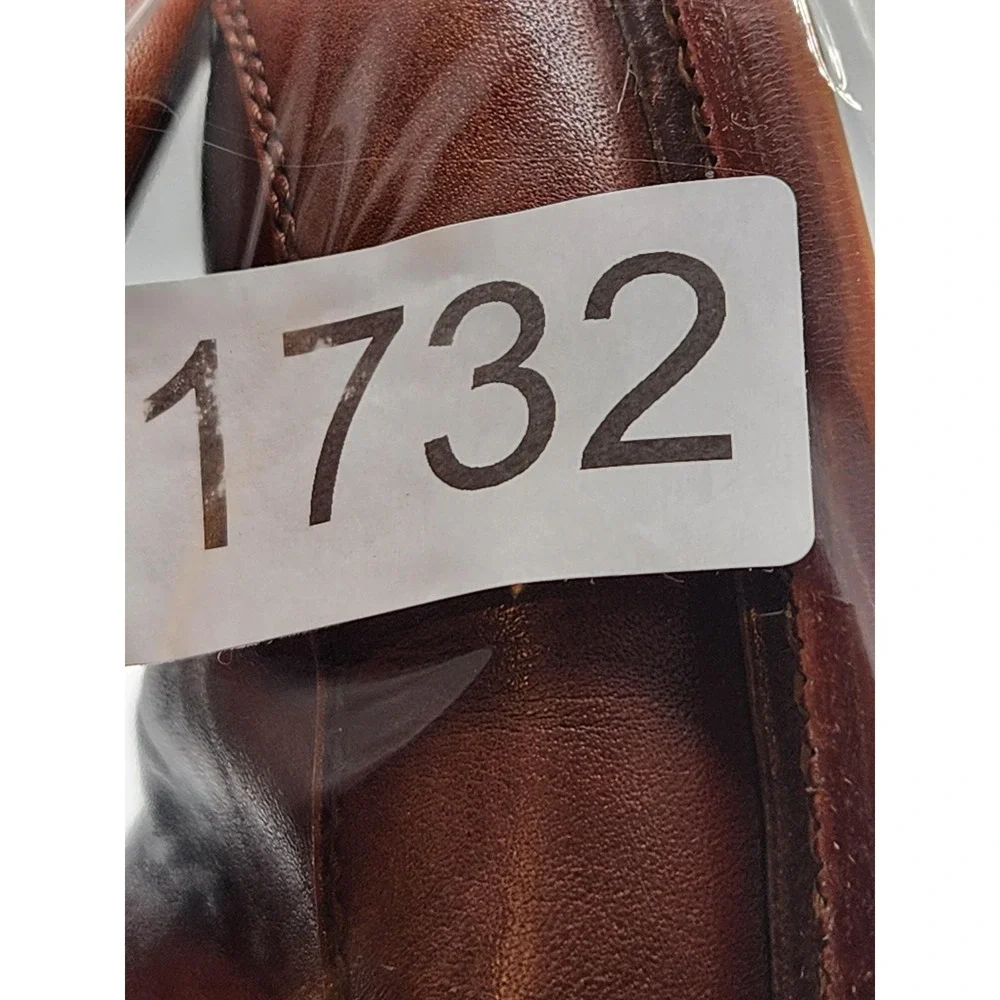 Aston Grey Shoes Mens Size 11.5 Brown Leather Slip‎ On Oxford Dress Formal